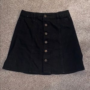 Mossimo Button Up Black Skirt